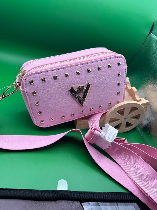 Valentino Orlandi Handbags - 🐣 Valentino Orlandi Pink Studded Crossbody Camera Bag